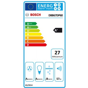 Bosch DBB67DP60 Μηχανισμός Απορρόφησης 60cm Μαύρος
